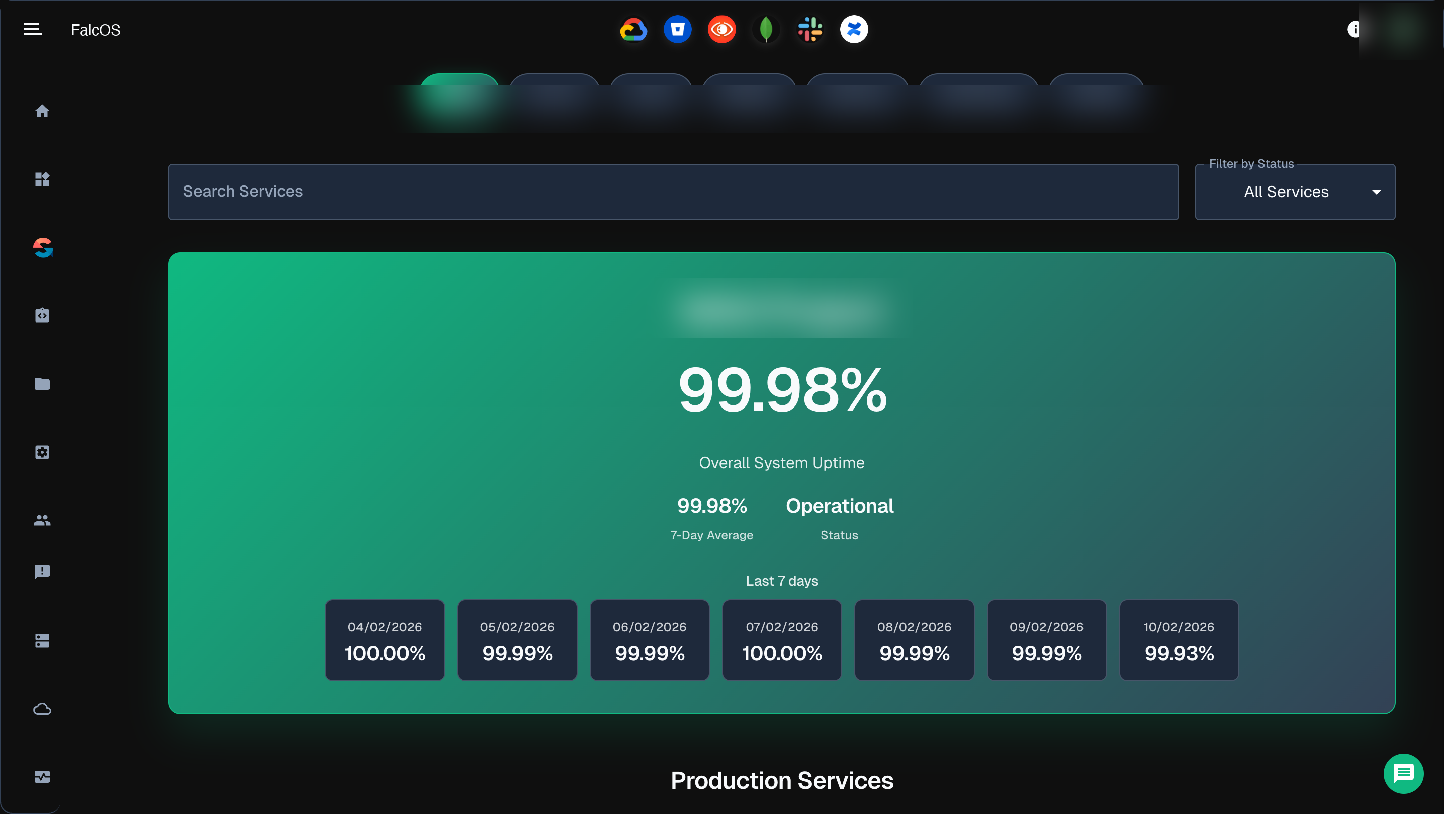 Service Health Dashboard